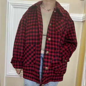 NWOT Red and Black Plaid Jacket